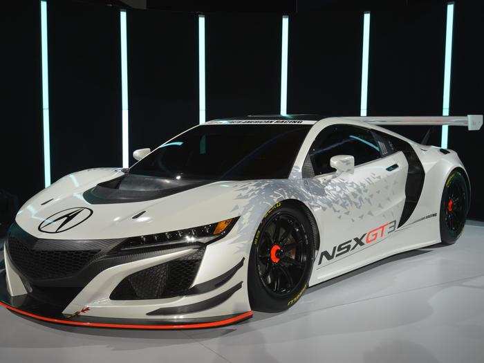 ... showed off the GT3 racing version of its new NSX supercar.