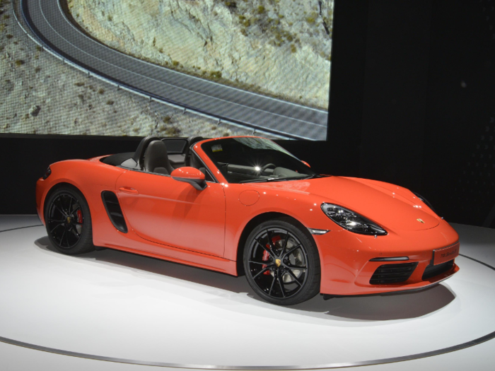 The company also showed off its newly renamed 718 Boxster and 718 Boxster S sports cars. The new name also comes with a new turbocharged 4-cylinder engine in place of the previous 6-cylinder unit.