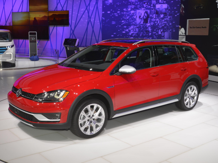 Volkswagen introduced its new all-wheel-drive Alltrack wagon at the show.