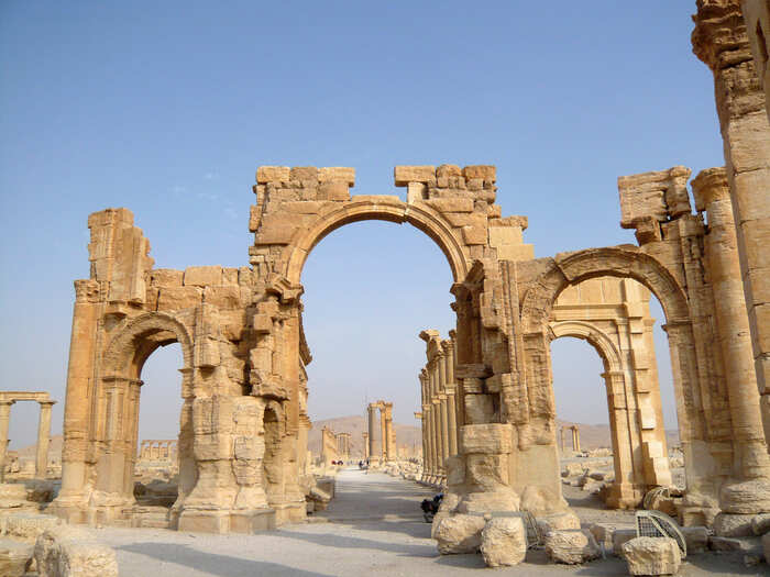 As was this triple arch, photographed in 2010.