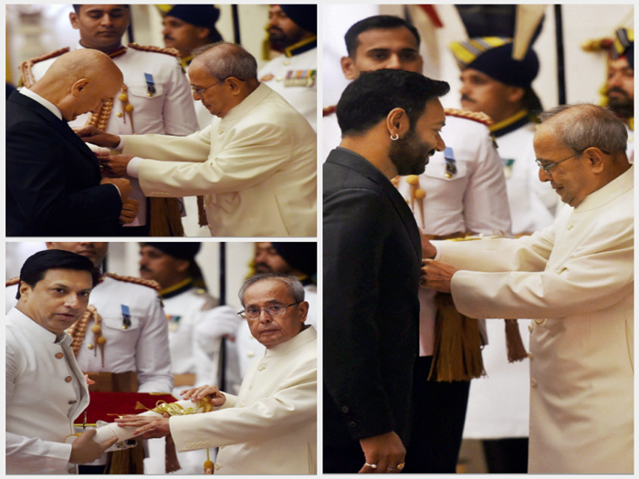 Ajay Devgn and Madhur Bhandarkar receive Padma Shri, Anupam Kher honored with Padma Bhushan