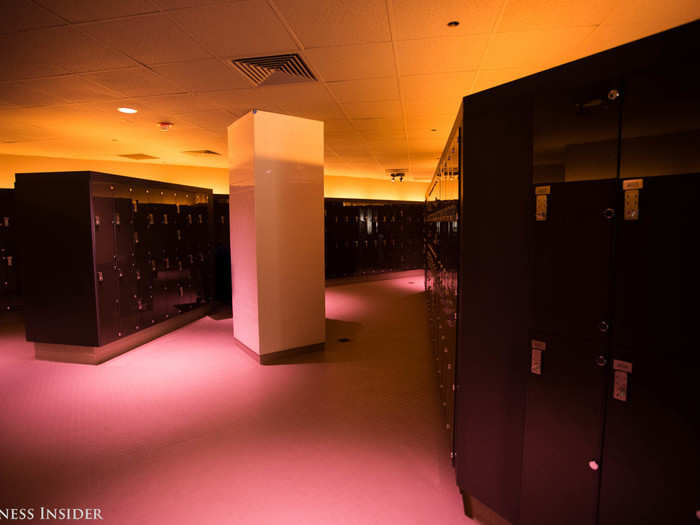 The locker rooms themselves are expansive, with 410 lockers of various sizes.