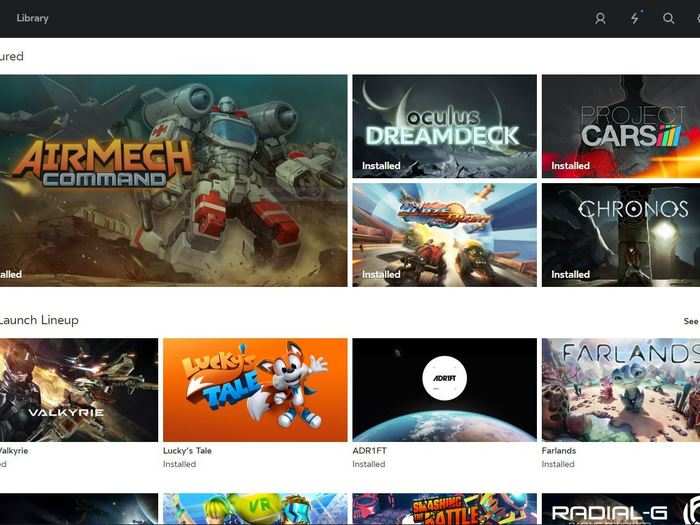 The Oculus Store is just as delightfully simple.