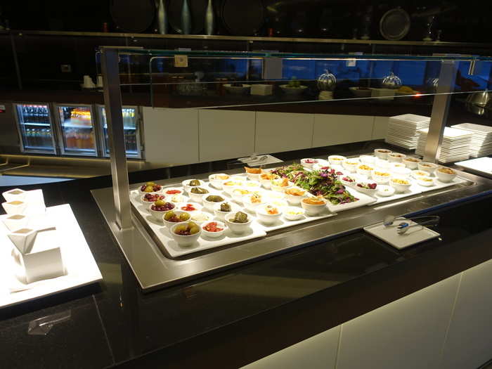 The buffet area had a self-serve buffet and an a la carte menu featuring numerous small dishes.