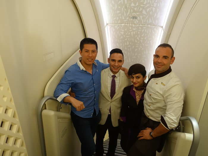 After we landed, I stayed behind and asked to take a picture with the amazing first class crew, who gladly obliged.