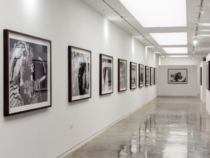 The art gallery forms part of the lobby of the building and is specially designed to showcase David Bailey’s work.