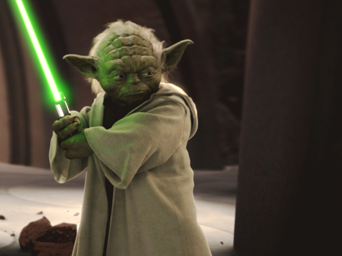 Yoda "is like a stuffed animal and seems agreeable, but if you look at dialogue... he