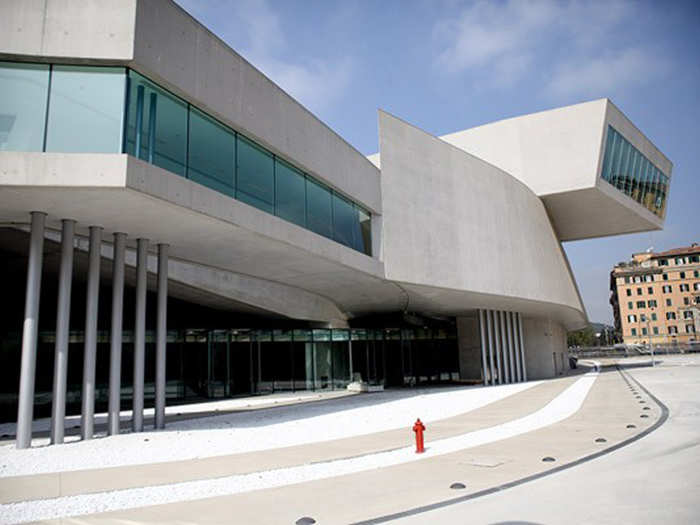 In 2010, Hadid designed MAXXI, the National Center for Contemporary Arts in Rome. It is one of Hadid