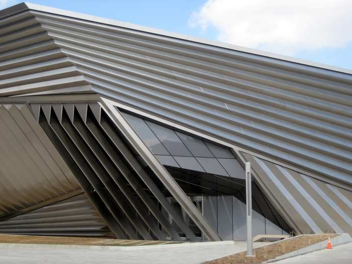 She also finished the Broad Art Museum at Michigan State University in 2012. The angular facade is made of pleated stainless steel and glass.