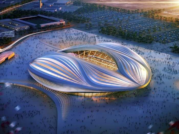 Hadid has also designed one of the main stadiums to be used for the 2022 World Cup to be held in Qatar. It