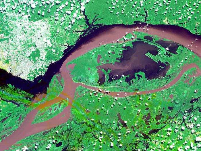 This shot of Manaus, Brazil, is the most popular image in the ASTER gallery.