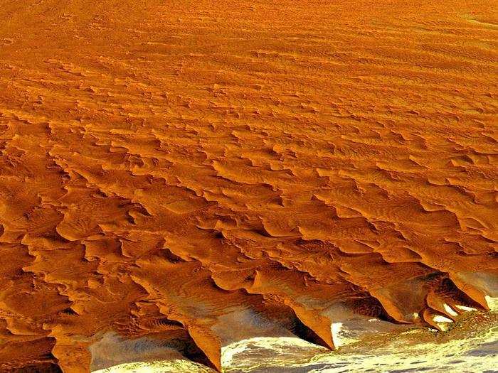 Coastal winds form the tallest sand dunes in the world in the Namib-Naukluft National Park of Namibia.