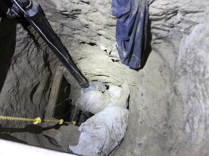 Cartel laborers dig down into this layer of clay, which is sturdier than normal soil and reduces the need for bracing and other infrastructure to shore up the passageway, Vigil told Business Insider.