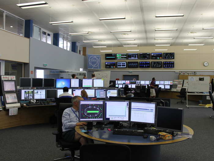 The Control Center is crucial for the operation of the LHC. Dozens of screens display the information necessary to monitor the collider