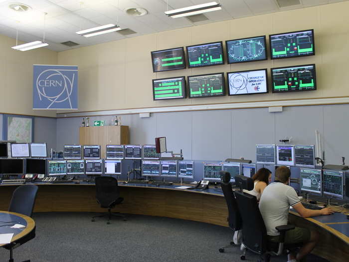 The Control Center is staffed by physicists and engineers who take on shifts to monitor the activity of the LHC and the accelerators. The oldest accelerator operating at CERN is from 1959.