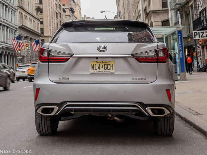 The dual exhaust is a sign of the crossover