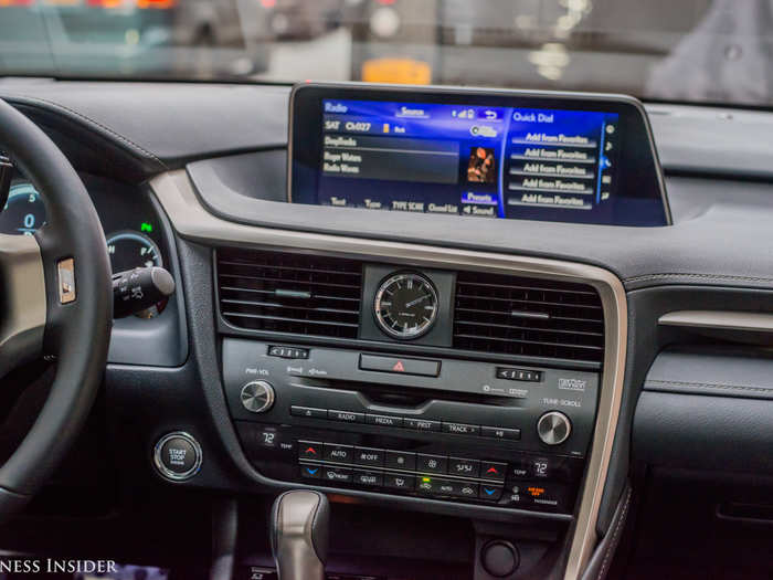 The infotainment system runs off a substantial center screen that