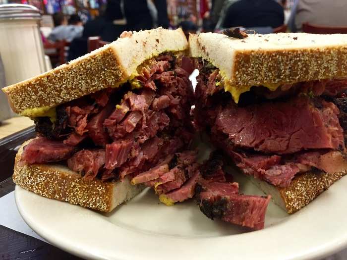 This huge sandwich cost $20. It was packed with thick cut, juicy meat.