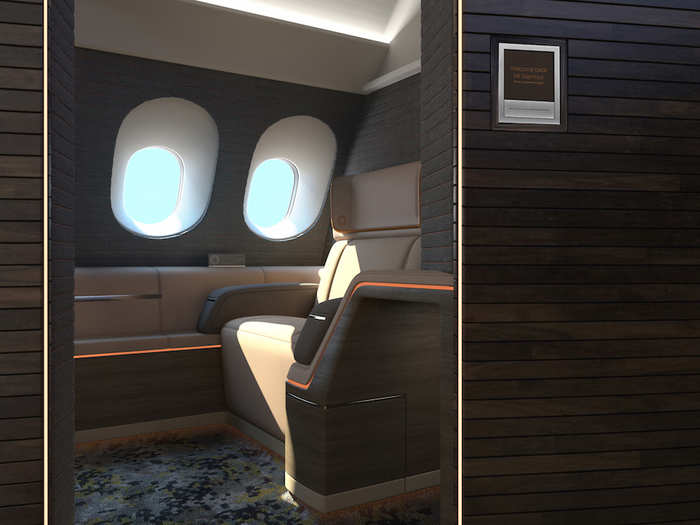 Rooms are completely private, while an intuitive Smart Inflight Service System anticipates passengers