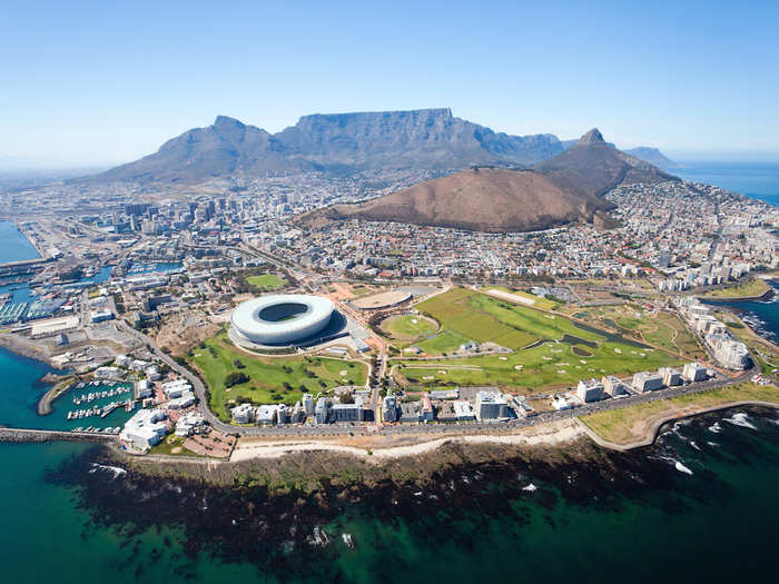 5. Cape Town, South Africa — £66.02 ($93.30)