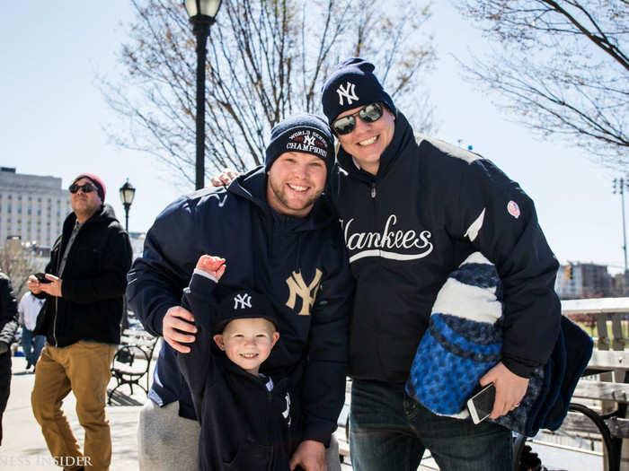 Adults were not the only fans — there were children decked out in Yankees gear everywhere.