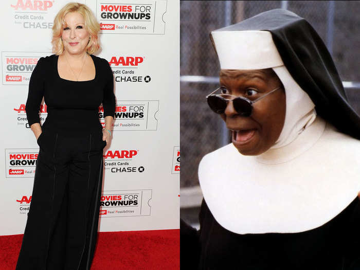 Bette Midler — Sister Mary Clarence in "Sister Act"