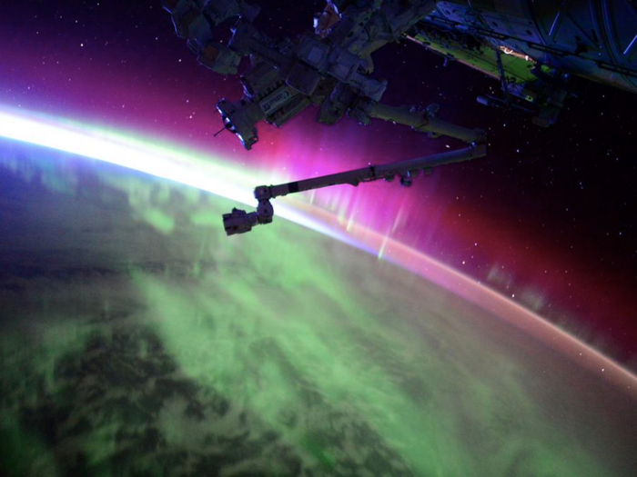 The most memorable moment in space was seeing the Northern Lights.