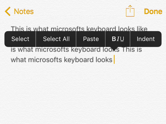 But users do get a few cool features in return. For example, it puts the last thing you copied on a clipboard above the keyboard. Simply tap to paste.