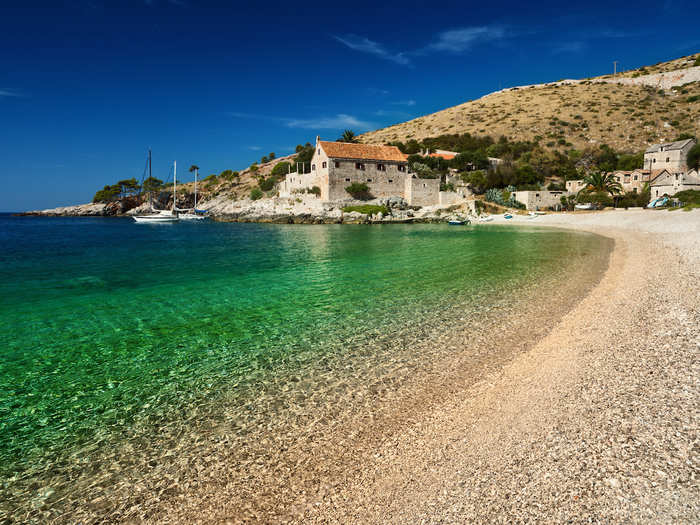 17. Hvar, Croatia — This ancient seaside town combines history, culture, and beautiful beaches with transparent water and white sand.