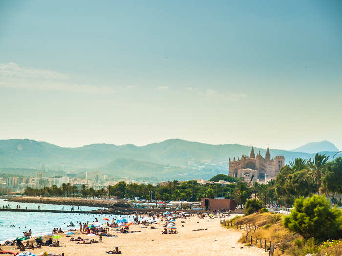 3. Palma de Mallorca, Spain — This resort city on the south coast of Mallorca has some stunning beaches including the Platja Ca