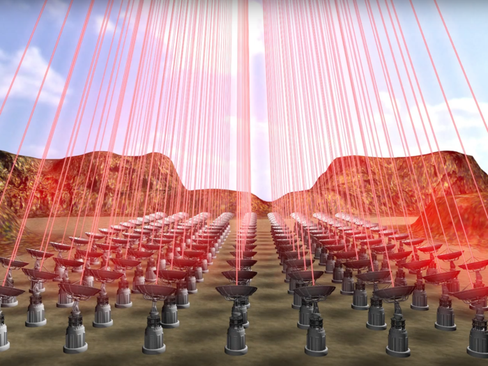 The light beamer array will use adaptive optics to shoot gigawatts of laser power up to the nanocraft, all while compensating for atmospheric conditions in real-time.