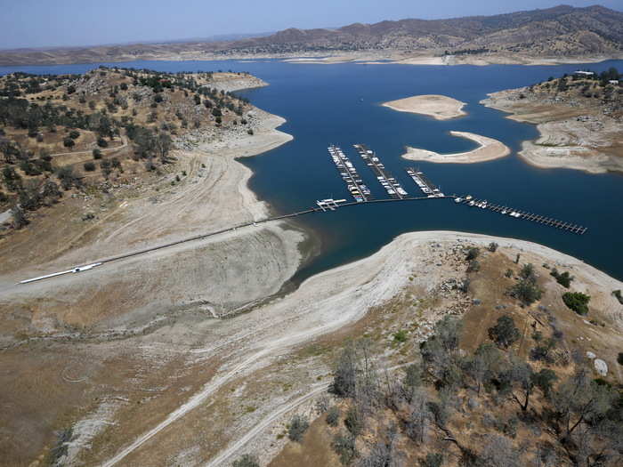 This Millerton Lake jetty, located on the San Joaquin River in Friant, used to be in the middle of the water.