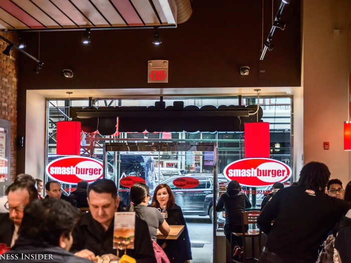 Smashburger, with its trendy, comfortable interior and upscale burger concepts, is obviously aiming for a premium-burger experience. Customers here expect interesting and trendy flavor combinations and ideas and an attentive level of service.
