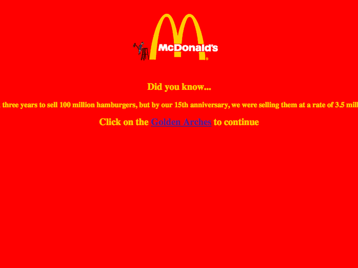 McDonalds: November 10, 1996