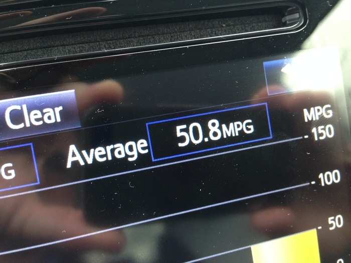 I was averaging an impressive 51 mpg in some not-holding-back combined city and highway driving (I