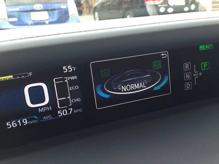 You have four modes: Normal, Eco, which provides maximum everyday MPGs, EV, which gives you brief all-electric driving, and ...