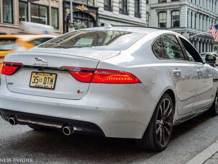 Disappointingly, the XF lacks the exquisitely tuned exhaust note of the F-Type. The cabin is incredibly quiet and peaceful. Apart from the supercharger, the Jag doesn