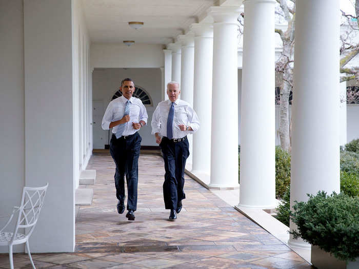 Obama and Biden participate in a "Let