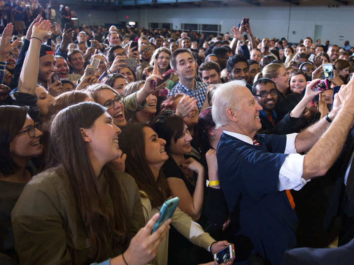 "After speaking at a given event, ...Biden often likes to work a ropeline to shake hands and greet attendees at events," wrote Lienemann.