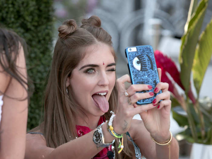 Fashion designer/model Chiara Ferragni was at Moet & Chandon kicks off Coachella With REVOLVE.