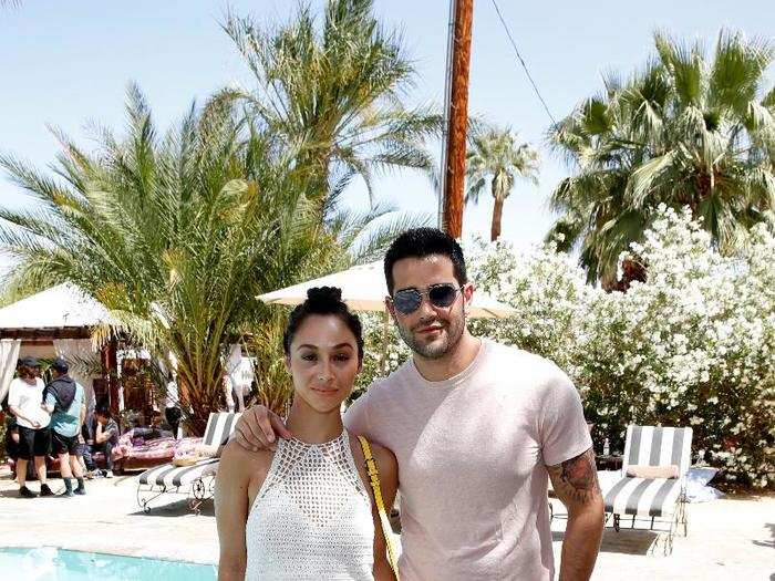 Jesse Metcalfe also showed up to the pool party with his girlfriend Cara Santana.