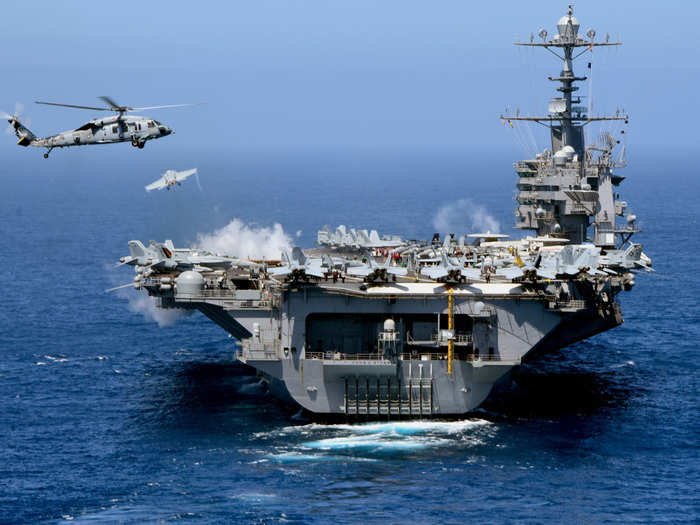 USS John C. Stennis conducts flight operations.