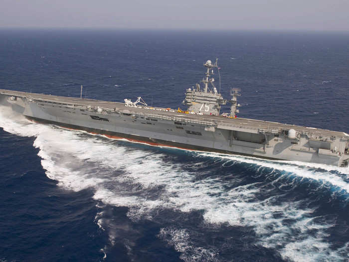 21 photos that show just how imposing US aircraft carriers are