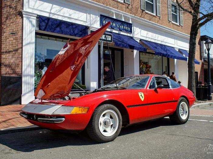 This Ferrari Daytona was basking in the 75 degree sunlight too.