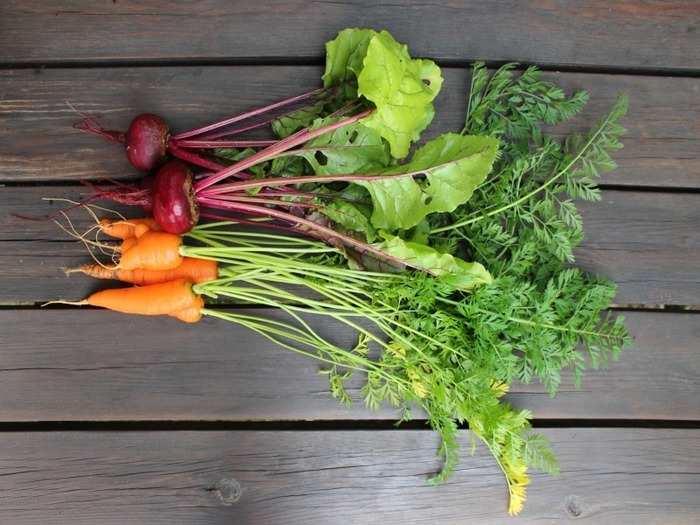 Carrots and beetroots