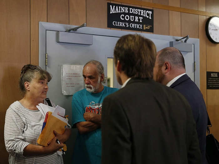 After living in several campgrounds over the summer, the Grants appear in Maine District Court to try to retrieve their belongings from the mobile home. Without a lawyer, the Grants have few options for recourse against their former landlord. The Grants were only allowed to reclaim a few personal possessions.