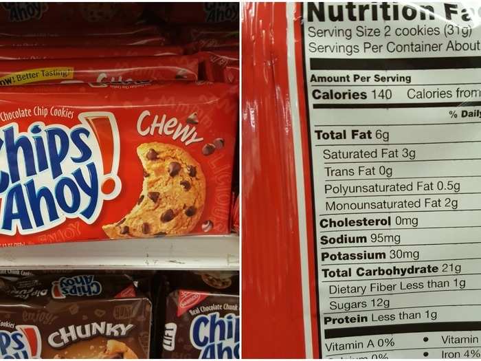 Chips Ahoy Chewy: 6 g per cookie