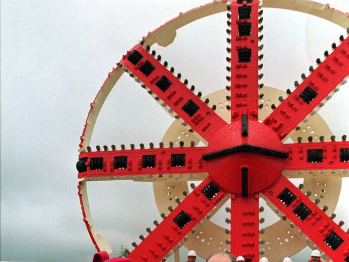 1994: It was in 1994 that construction on the Channel Tunnel was completed. Queen Elizabeth II and French President Francois Mitterrand unveiled a plaque in front of the head of the drill used to bore through the underwater chalk, to mark the occasion in Coquelles, France.