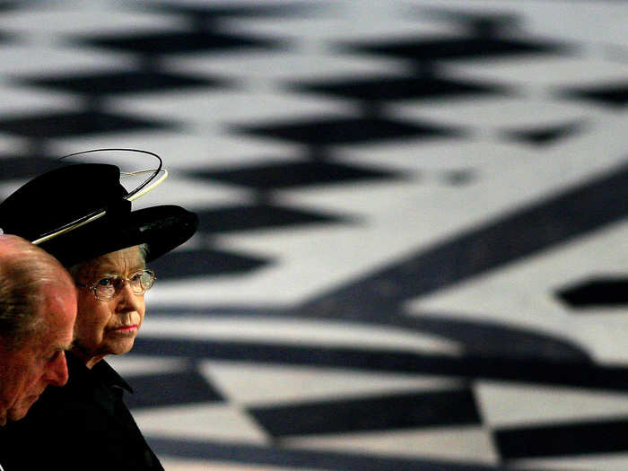 2005: Queen Elizabeth II and Prince Philip attended the National Service of Remembrance at St. Paul