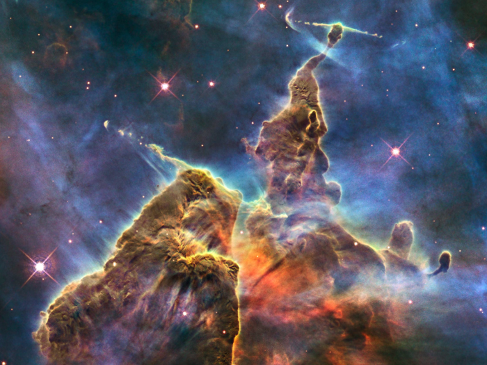 This incredible image celebrated two decades in the sky for the telescope. It